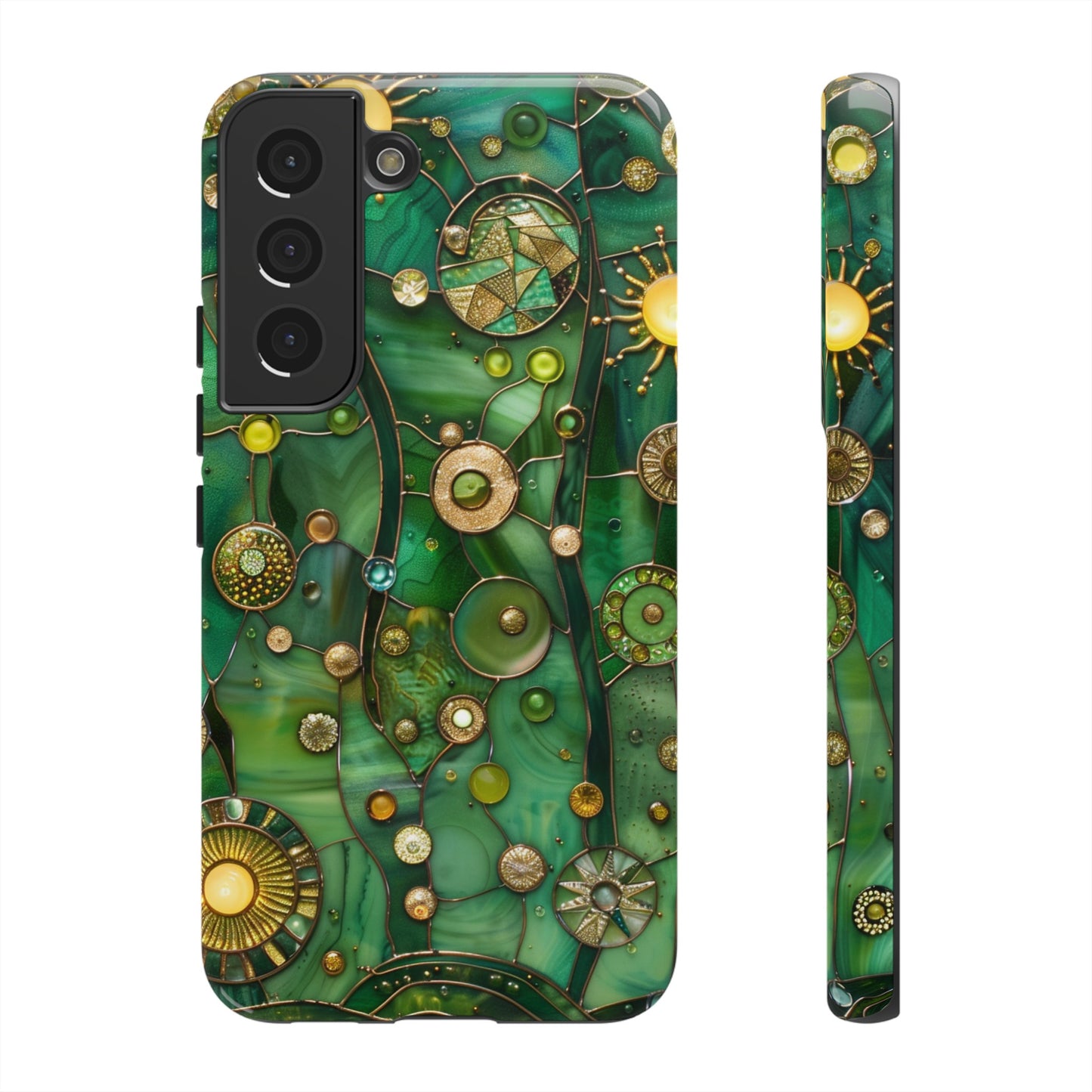 Green Celestial Stained Glass Mosaic Phone Case