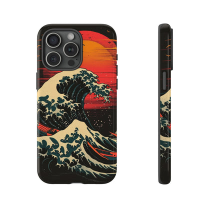 Great Wave off Kanagawa Retro Sunset