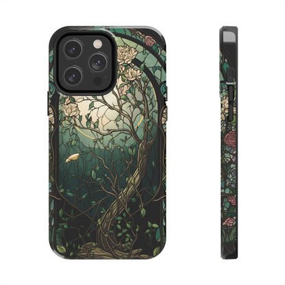 Retro Radiance: Stained Glass Floral Phone Case | Vintage Aesthetic for iPhone Models