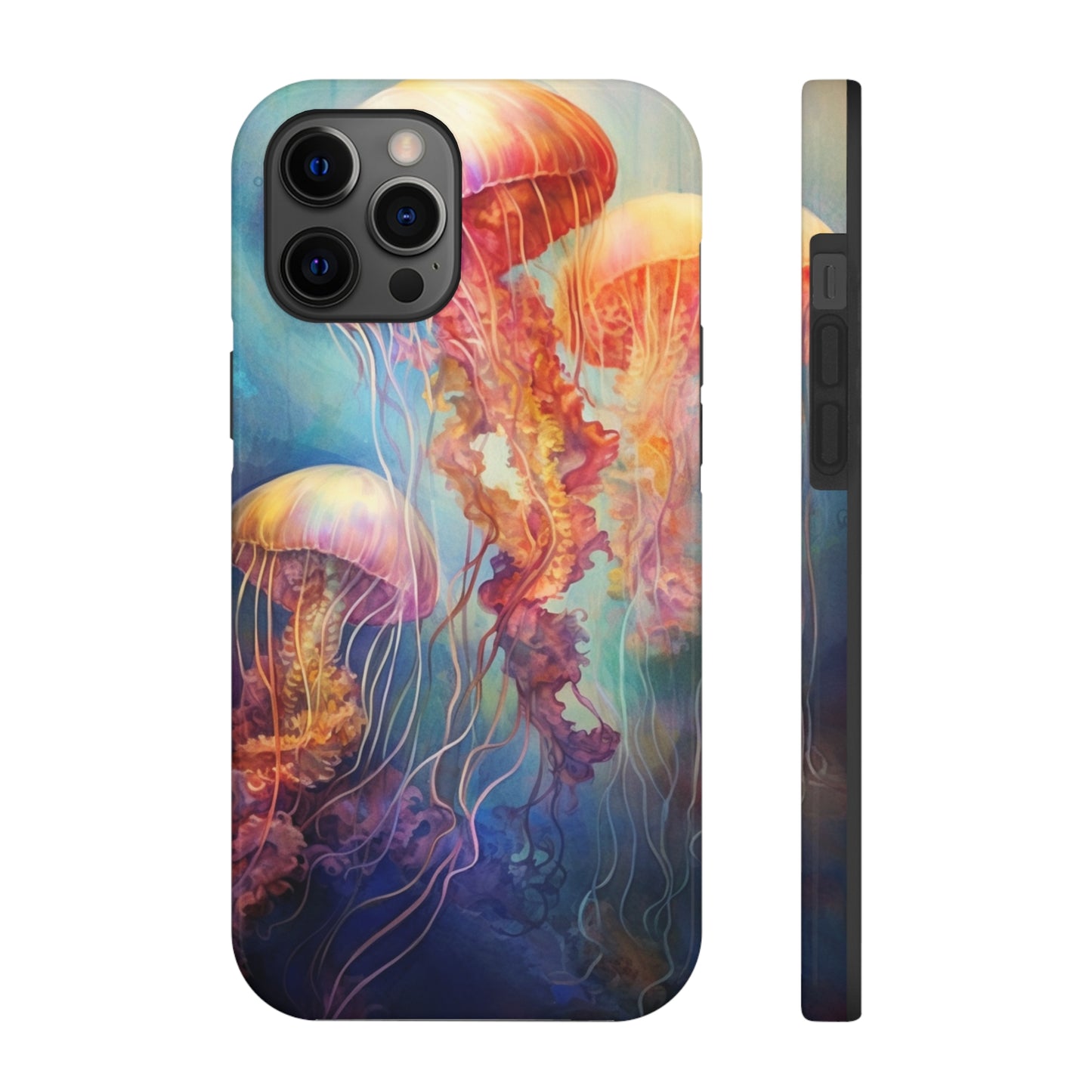 Psychedelic Colors of Jellyfish iPhone Tough Case | Dive into a Vibrant and Mesmerizing Underwater World