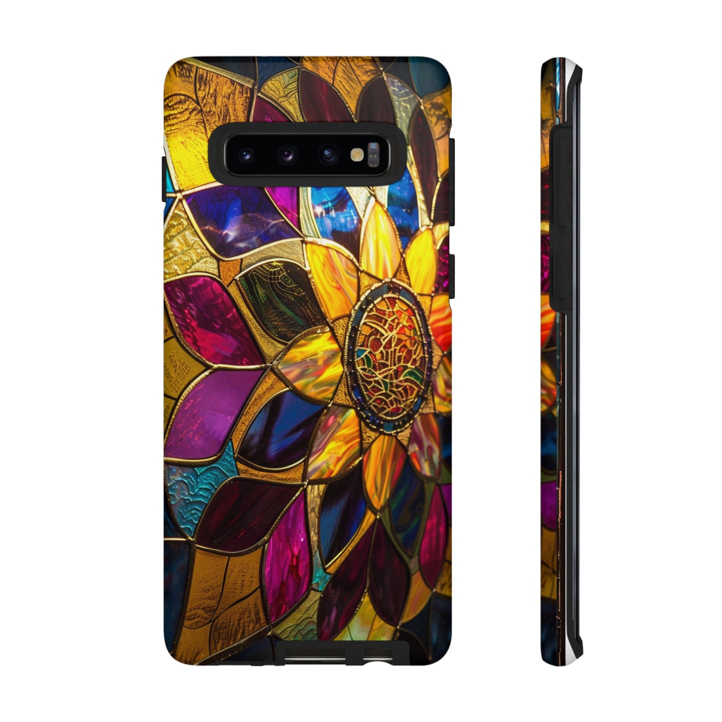 Cosmic Stained Glass Mandala Phone Case