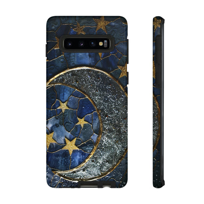 Moon Stars Stained Glass Starry Night Phone Case