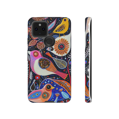 Mexican Style Bird Painting Phone Case