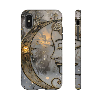 Moon Stars Stained Glass Starry Night Phone Case