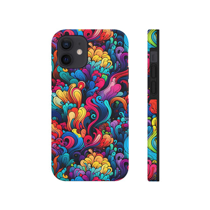 Psychedelic Rainbow Tough iPhone Case | Embrace Vibrant Style and Reliable Protection