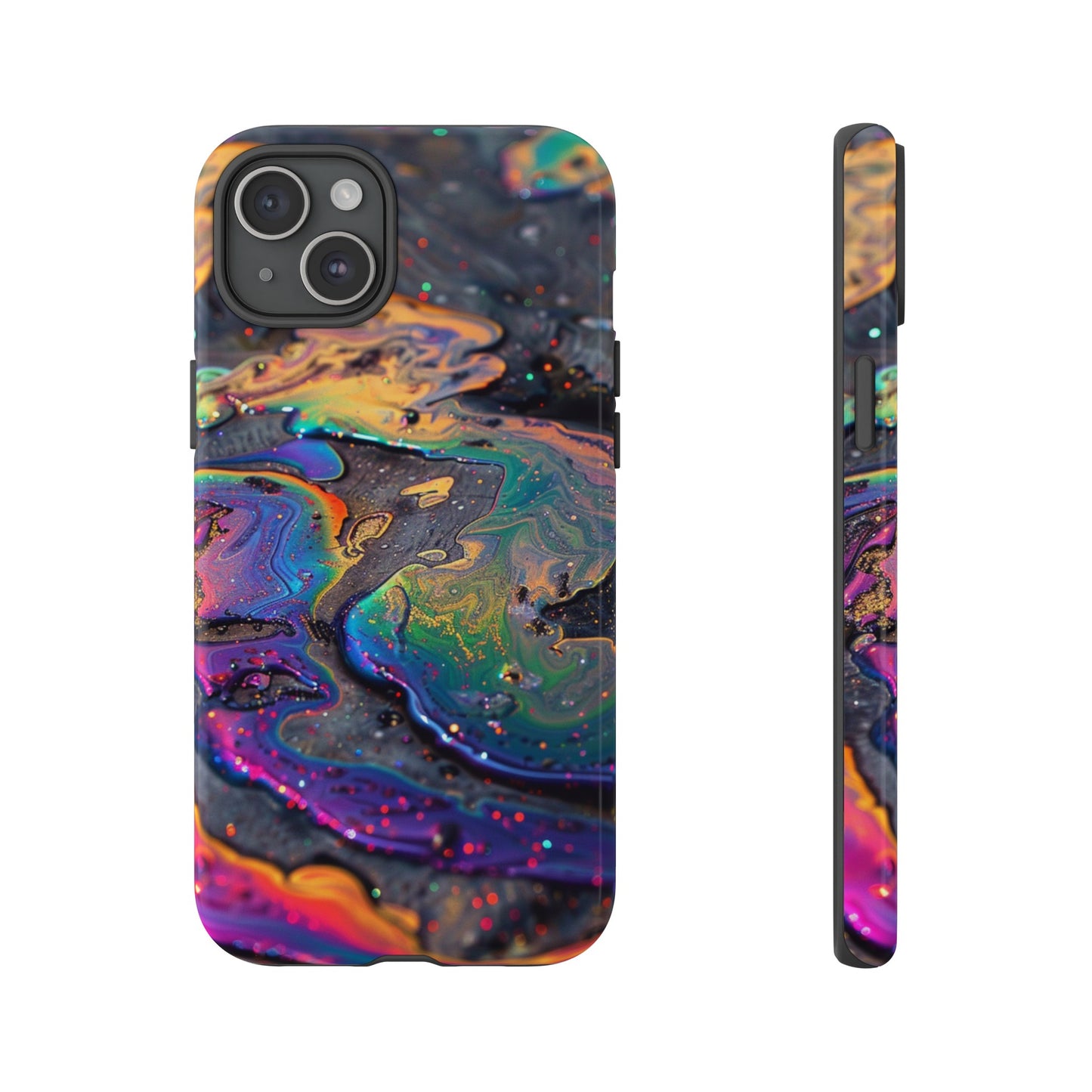 Opalescent Marbled Holographic Print Phone Case