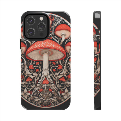 Mystical Mushroom Mandala Tough iPhone Case | Psychedelic Phone Cover