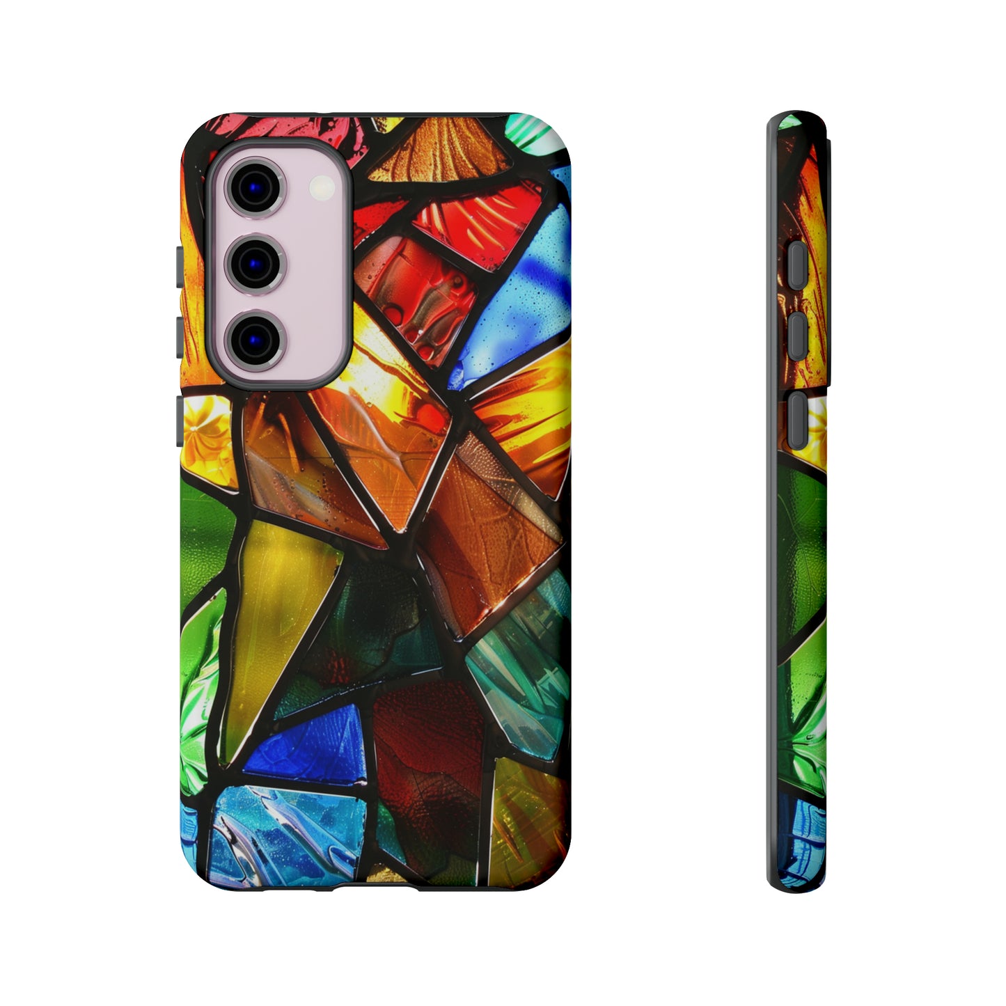 Color Explosion Abstract Stained Glass Phone Case