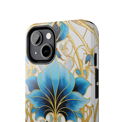 Floral Elegance: Art Deco Stained Glass iPhone Case | Vintage Glamour in Modern Protection iPhone Case for Models 11 through 14 Pro Max