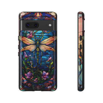 Art Nouveau Stained Glass Dragonfly Phone Case