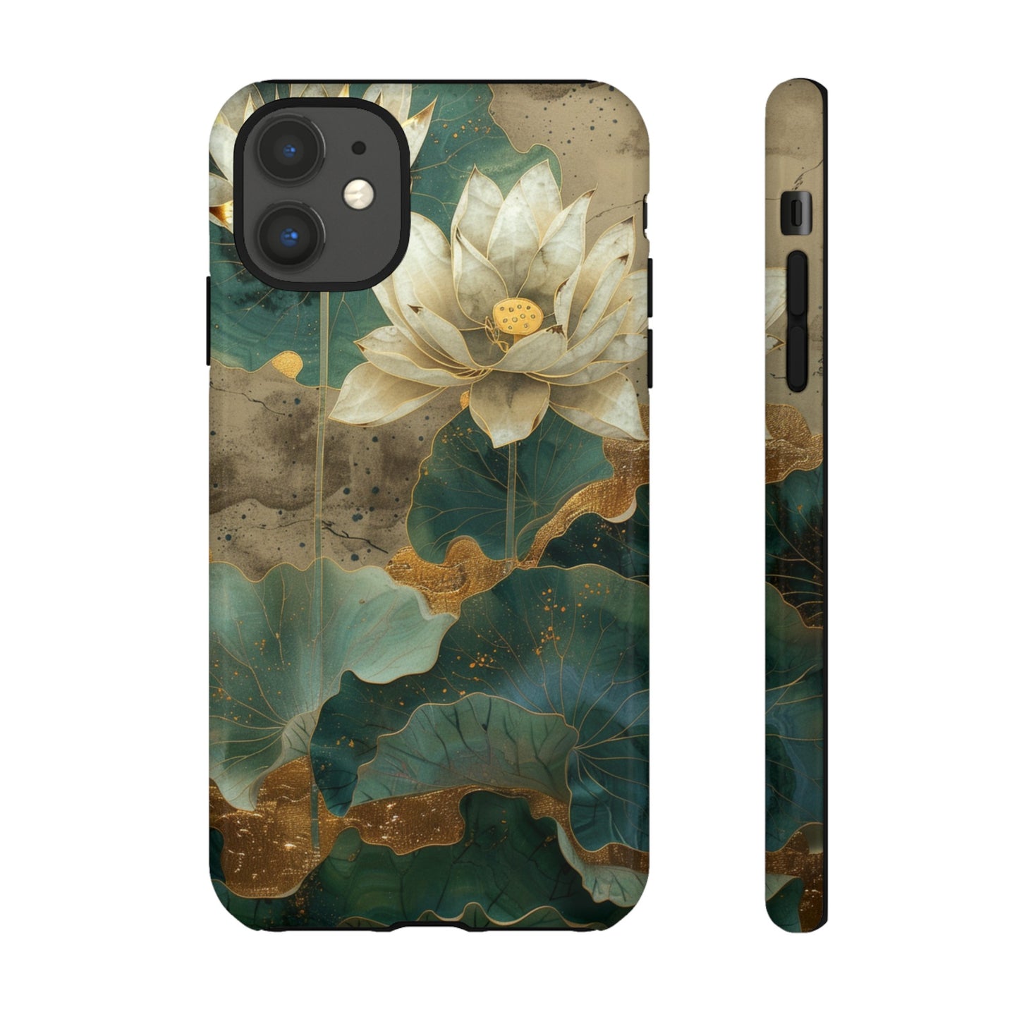 Zen Stained Glass Lotus Floral Design Phone Case