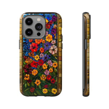 Gustav Klimt Style Flower Garden Painting Phone Case for iPhone 15, 14, Pro Max, 13, 12 & Samsung Galaxy S23, S22, S21, Google Pixel