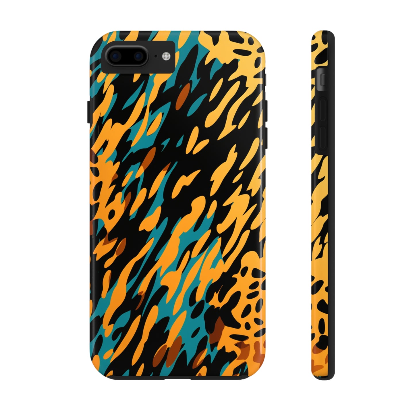 Luxury Leopard & Retro Magic Zebra: The Ultimate Wild Duo iPhone Case