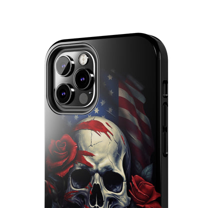 Skull USA Flag iPhone Case | Patriotic Edge with Stylish Protection