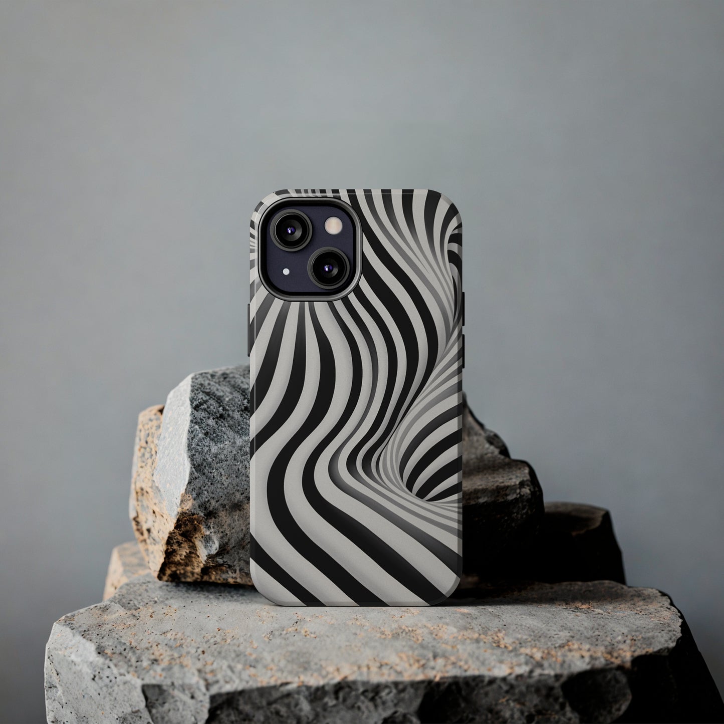 Twist Your Perception: Optical Illusion Tough Case for Apple iPhone Models – Where Art Meets Function