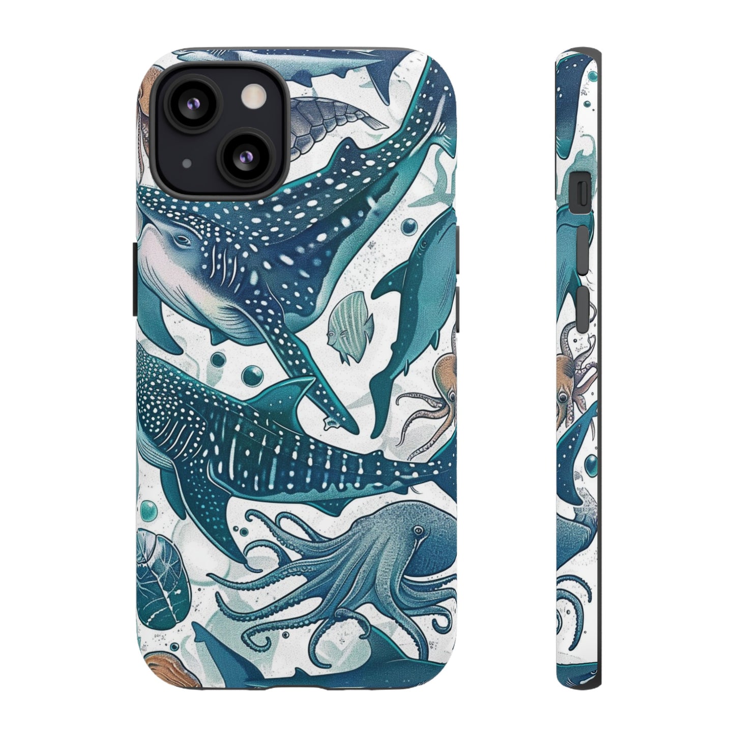 Undersea World Shark, Turtle, Manta Ray Phone Case