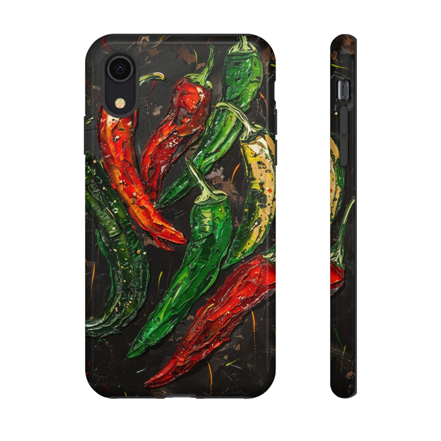 Green and Red Chili Peppers Phone Case