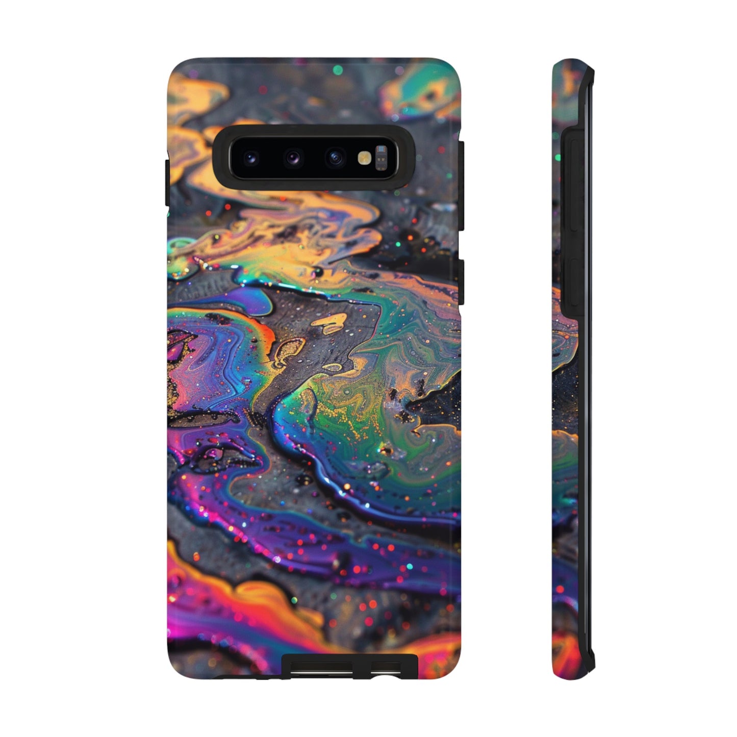 Opalescent Marbled Holographic Print Phone Case