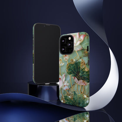 Elegant Floral Phone Case - Tough Cases with Lotus Design