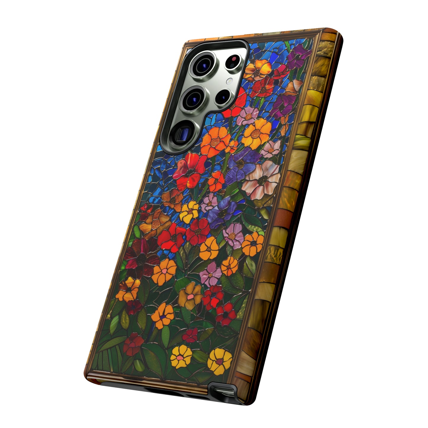 Gustav Klimt Style Flower Garden Painting Phone Case for iPhone 15, 14, Pro Max, 13, 12 & Samsung Galaxy S23, S22, S21, Google Pixel