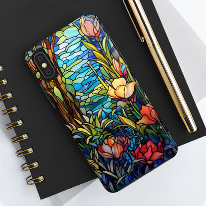 Stained Glass Floral Aesthetic iPhone Tough Case | Embrace Elegance and Durability