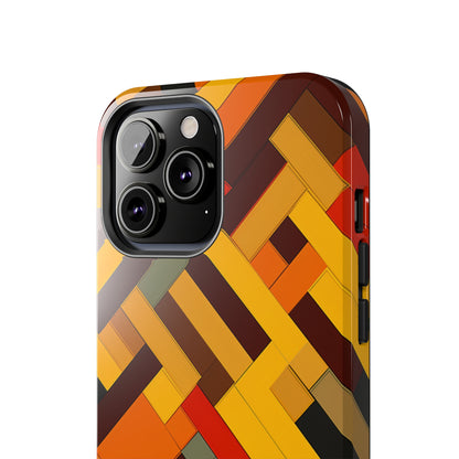 iPhone Tough Case: Intricate & Durable - The Weave Geometric Art Pattern