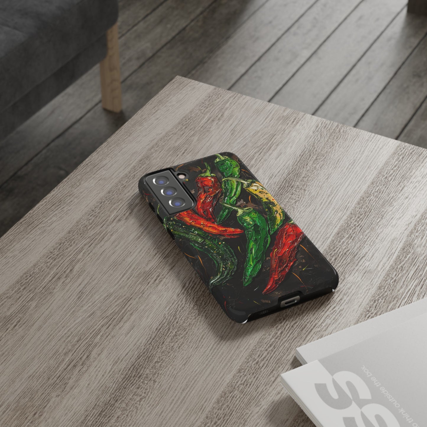 Green and Red Chili Peppers Phone Case