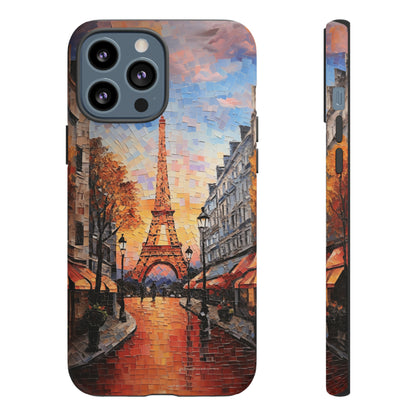 Paris France Eiffel Tower Sunset Mosaic Tile