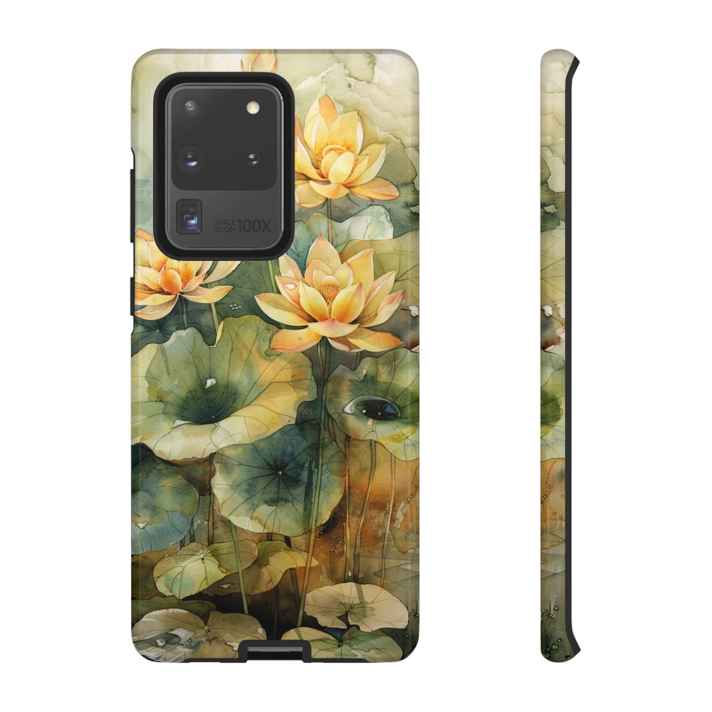 Zen Lotus Watercolor Painting iPhone 15 Case