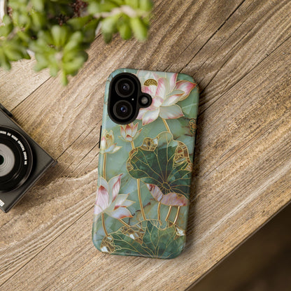 Elegant Floral Phone Case - Tough Cases with Lotus Design