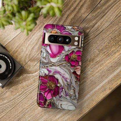 Stained Glass Magenta Floral Paisley Explosion Phone Case