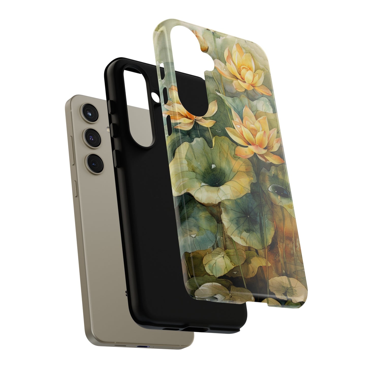 Zen Lotus Watercolor Painting iPhone 15 Case