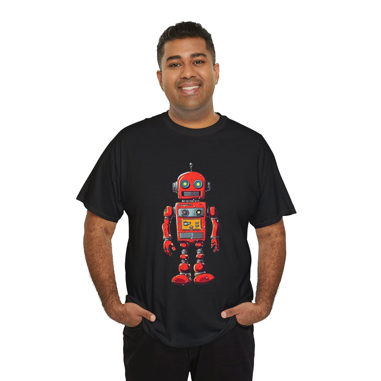 retro sci fi robot graphic tee