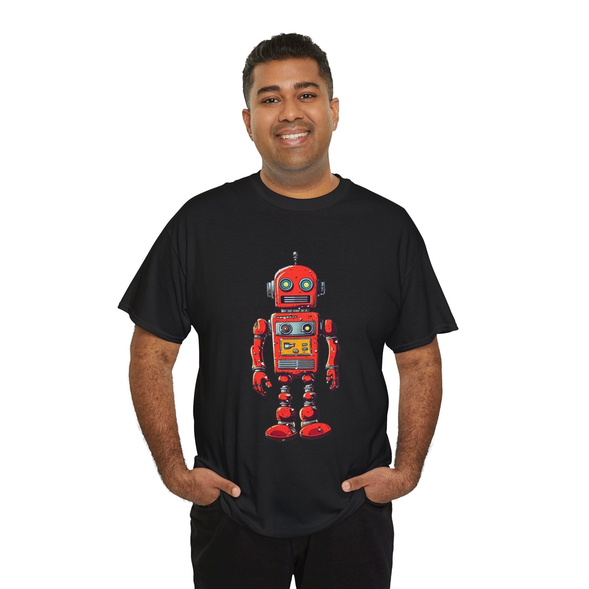 retro sci fi robot graphic tee