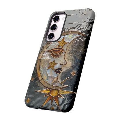 Moon Stars Liquid Glass Starry Night Phone Case