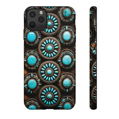 Vintage Navajo Native American Turquoise Concho Phone Case