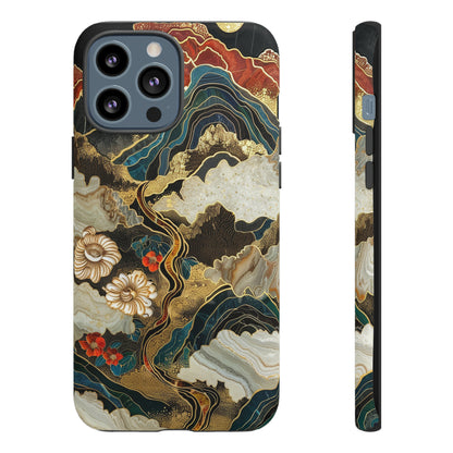 Chiyogami Stained Glass Floral Mountain Phone Case