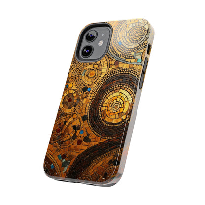 Golden Spiral Tile iPhone Case | Add Glamour and Elegance to Your Device