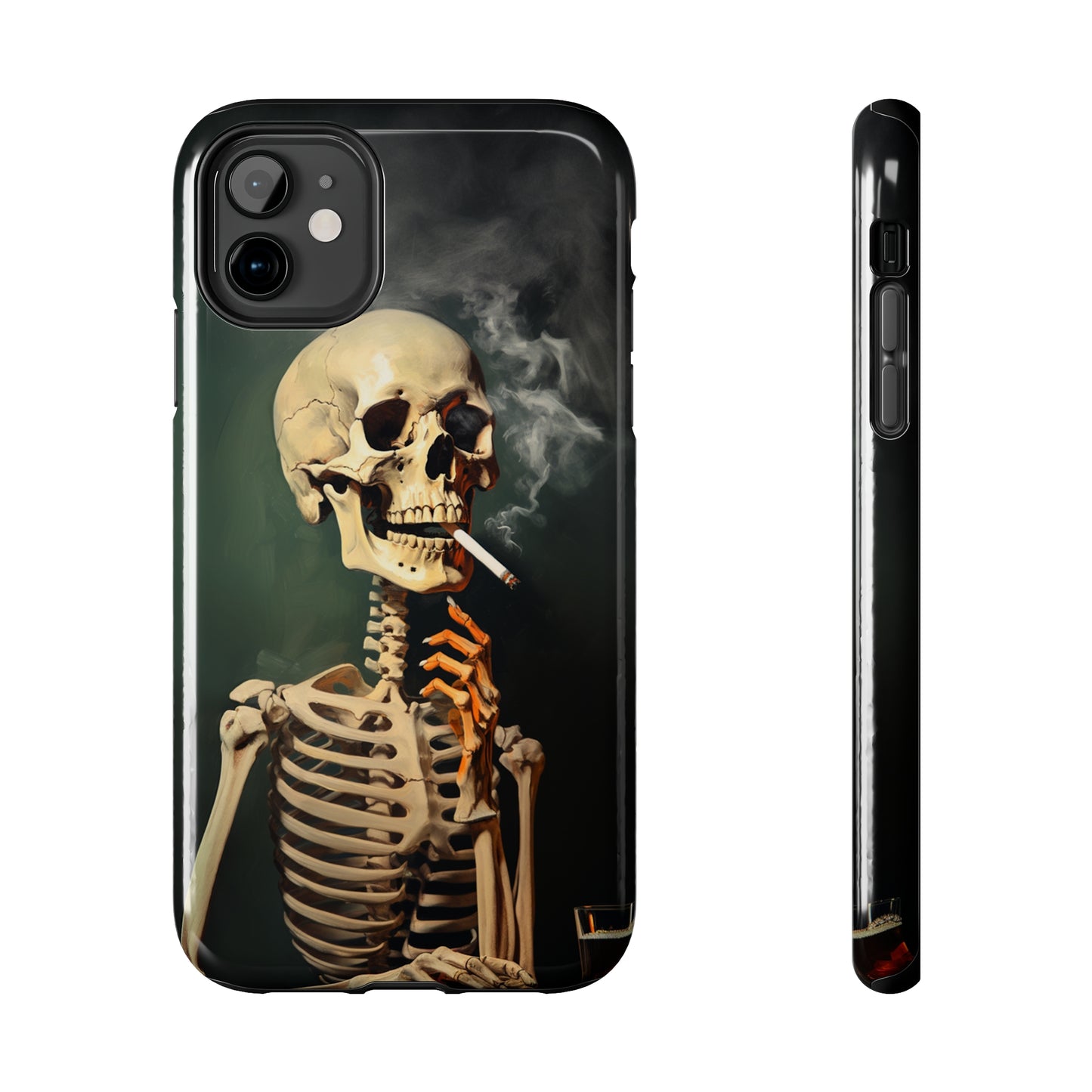 Smoking Skull iPhone Case | Edgy Style with a Mysterious Vibe for iPhone 11, 12, 13, 14, SE 2020 & Mor