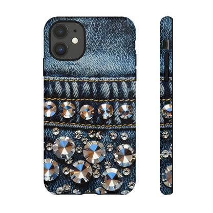 Blue Jean Queen Rhinestone Bling Phone Case