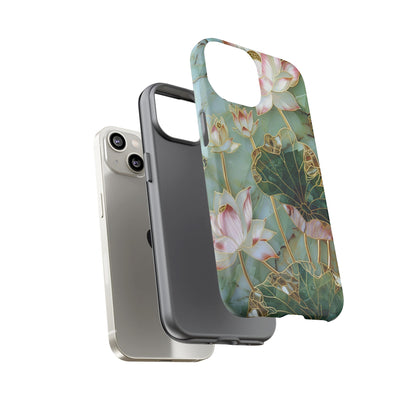 Elegant Floral Phone Case - Tough Cases with Lotus Design