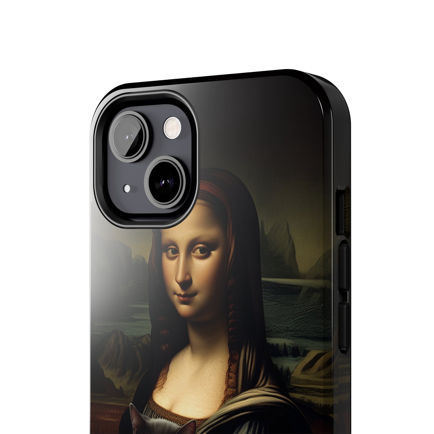 Mona Lisa with Cat iPhone Case | Art Phone Cases