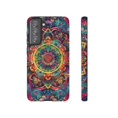 Cosmic Stained Glass Mandala Phone Case