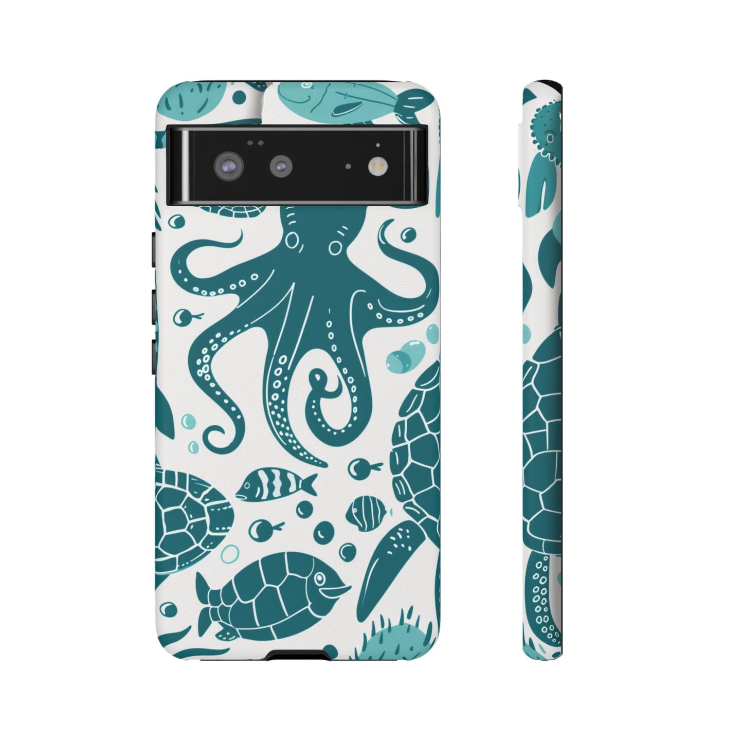 Undersea World Octopus, Turtle, Manta Ray Phone Case