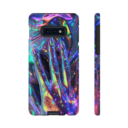 Marbled opalescent Holographic Print Phone Case