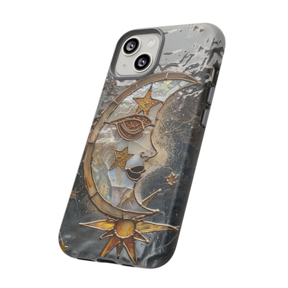 Moon Stars Liquid Glass Starry Night Phone Case