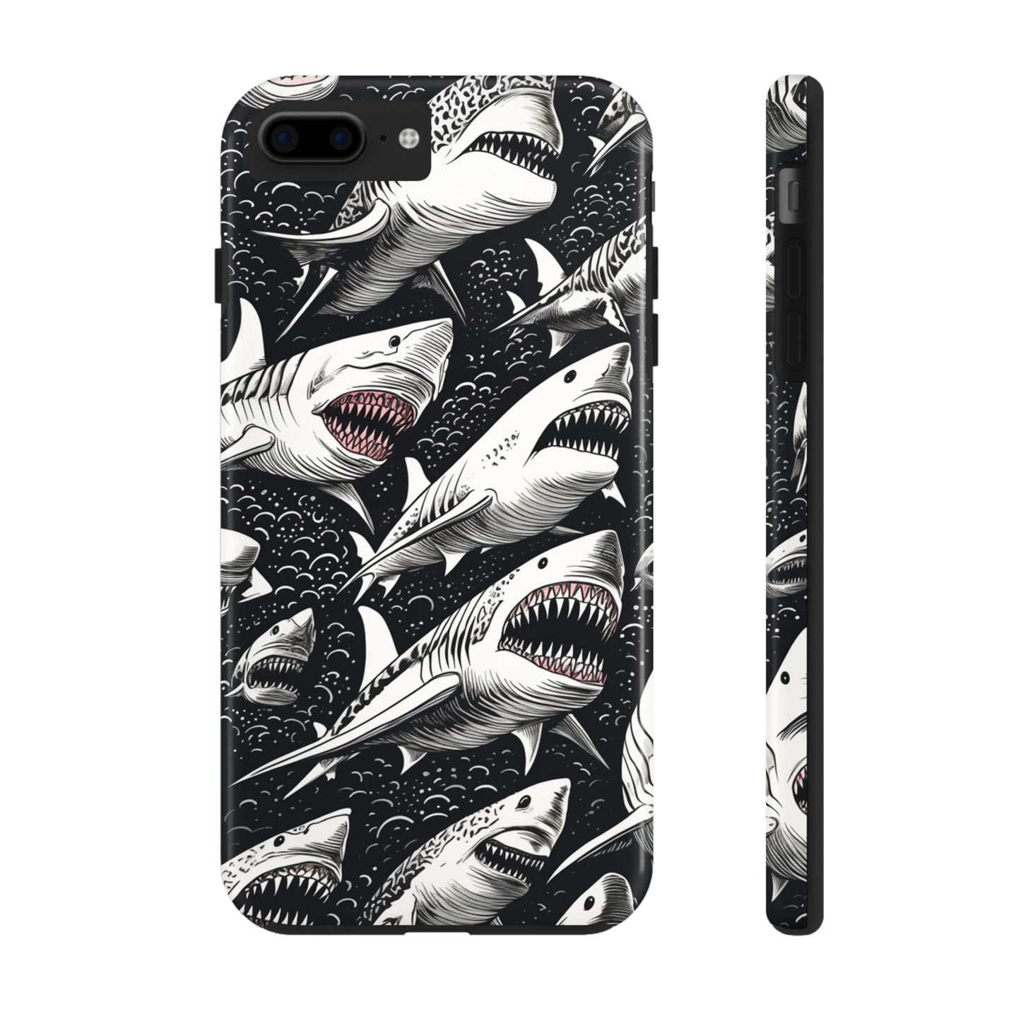 Deep Blue Mystery: Majestic Shark Design | Aquatic Adventure iPhone Case