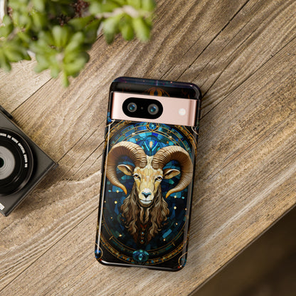 Aries Astrology Stained Glass Design Phone Case