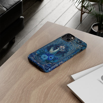 Blue Floral Art Nouveau Style Phone Case