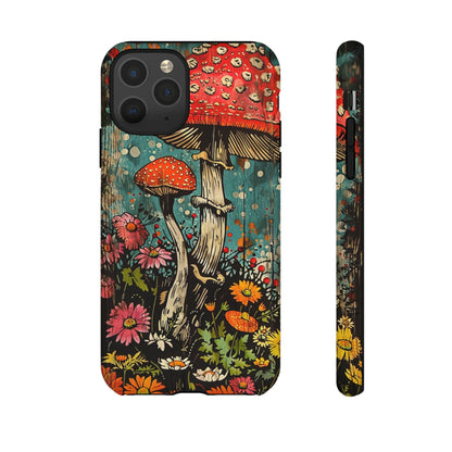 Trippy Magic Mushroom Retro Art Phone Case